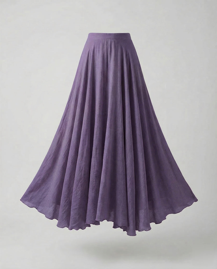 Kalia Skirt with Pleated in Purple
