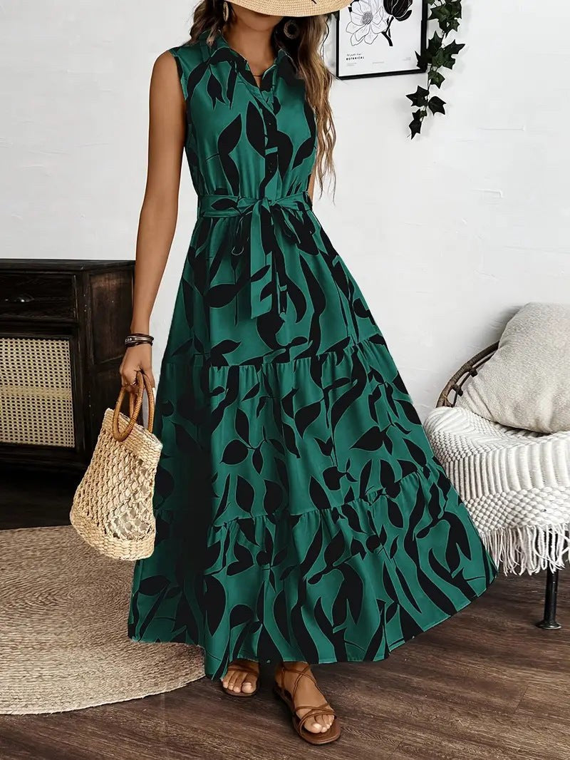 Kara Maxi Dress in Green
