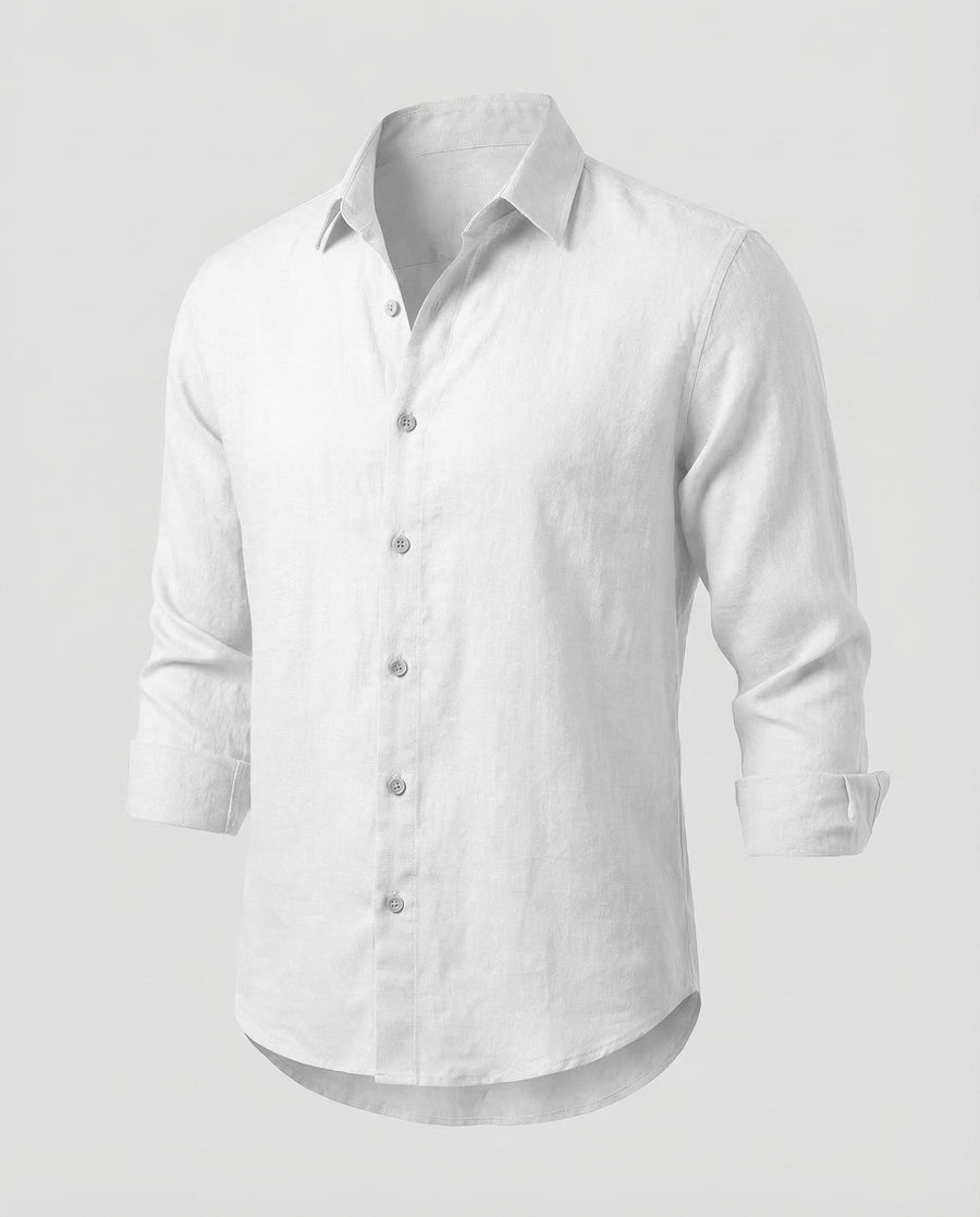 Karel Linen Shirt in Grey
