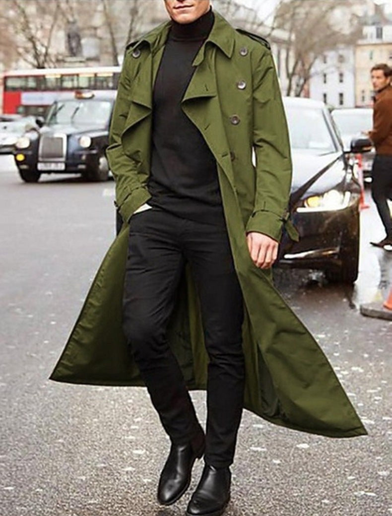Karel Trench Coat in Green