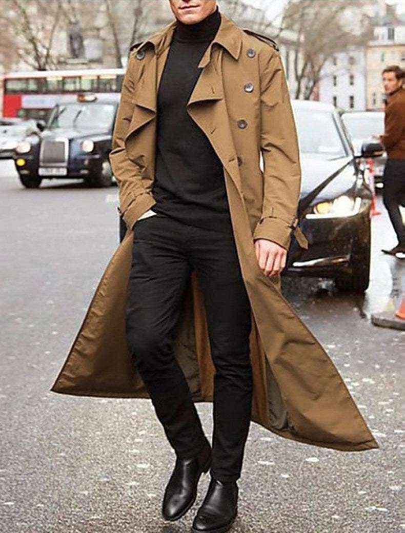 Karel Trench Coat in Khaki
