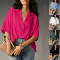 Karina Casual Blouse with V-Neck