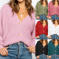 Karina Elegant Knit Sweater with V-Neck