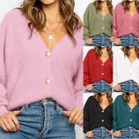 Karina Elegant Knit Sweater with V-Neck