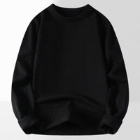 Karina Elegant Sweater with Crew Neck in Black