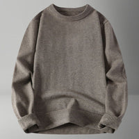 Karina Elegant Sweater with Crew Neck in Camel
