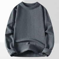 Karina Elegant Sweater with Crew Neck in Grey