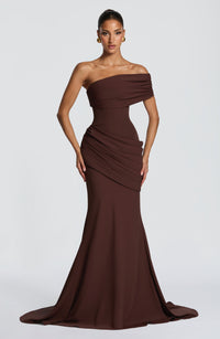 Anaya Gown – Plum Brown