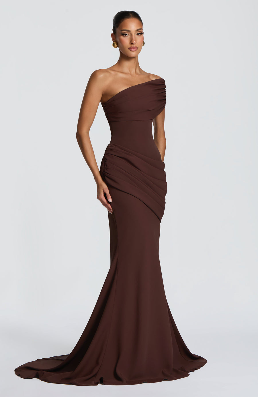 Anaya Gown – Plum Brown
