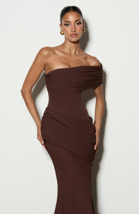 Anaya Gown – Plum Brown