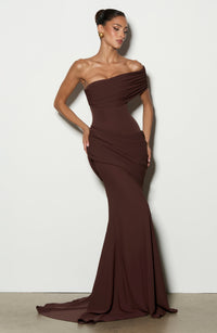 Anaya Gown – Plum Brown
