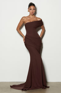 Anaya Gown – Plum Brown