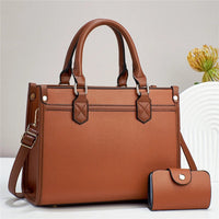 Kate Klein Leather Tote in Sienna Brown