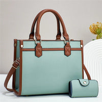 Kate Klein Leather Tote in Teal