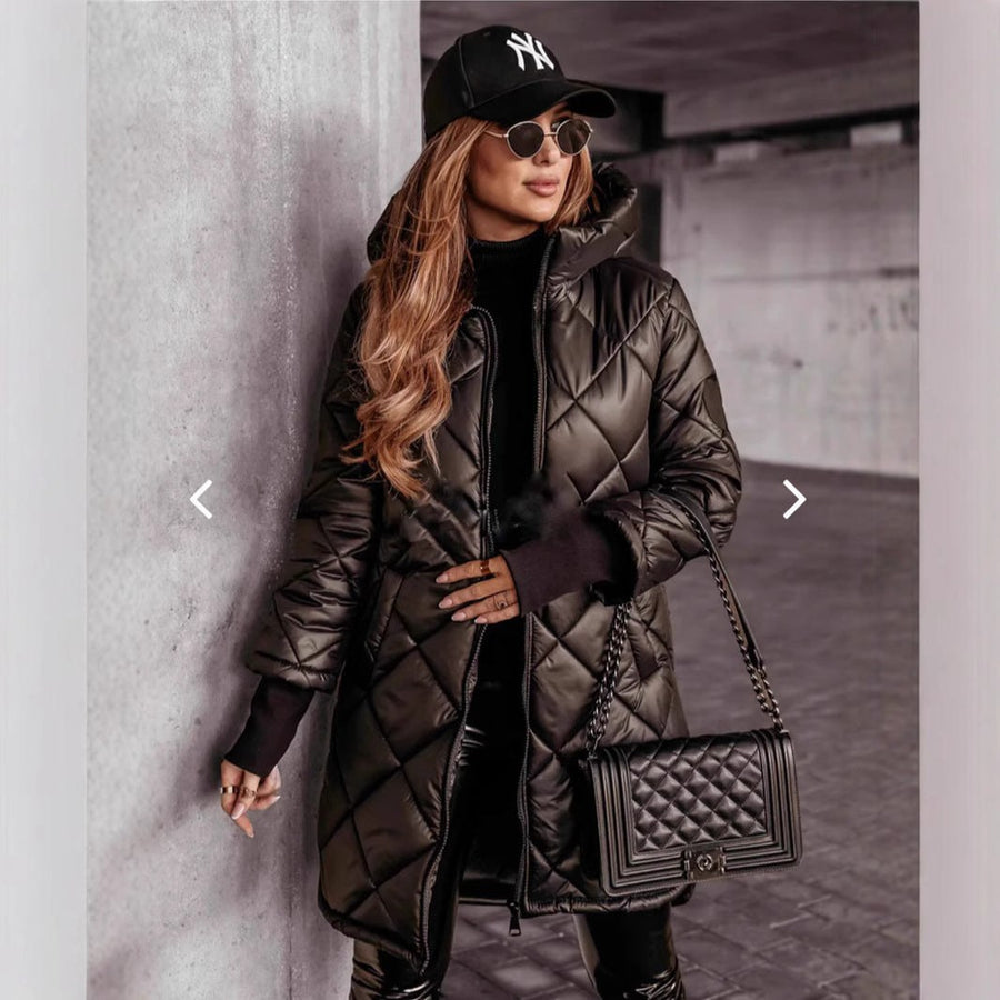 Katia Casual Quilted Jacket with Pockets and Hood