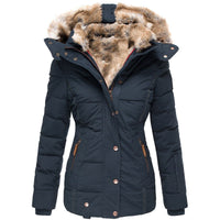 Katja Jacket with Pockets and Hood in Apricot