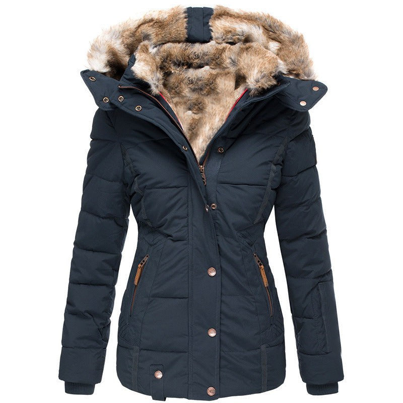 Katja Jacket with Pockets and Hood in Apricot
