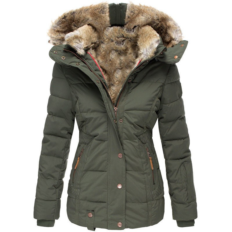 Katja Jacket with Pockets and Hood in Apricot