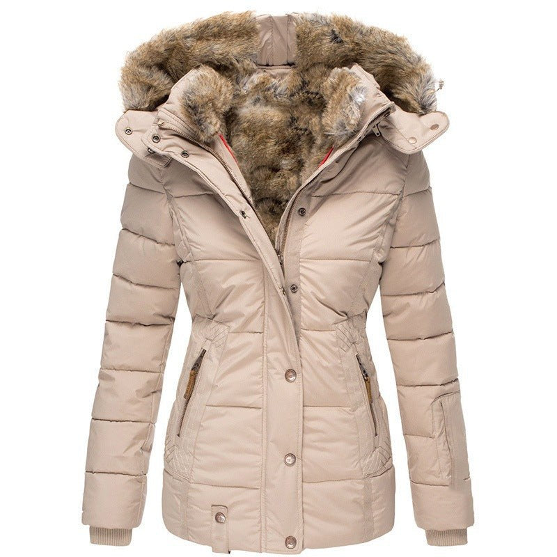 Katja Jacket with Pockets and Hood in Apricot