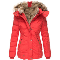 Katja Jacket with Pockets and Hood in Red