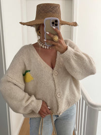 Katja Knit Cardigan in Beige