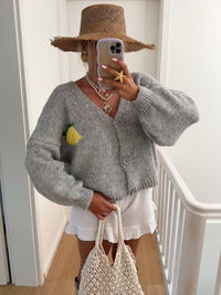 Katja Knit Cardigan in Grey