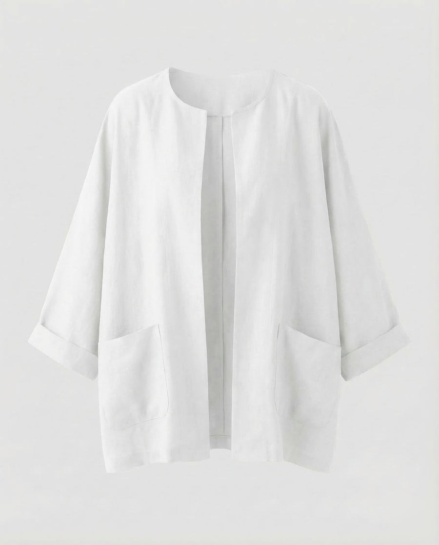 Katja Linen Jacket in Beige