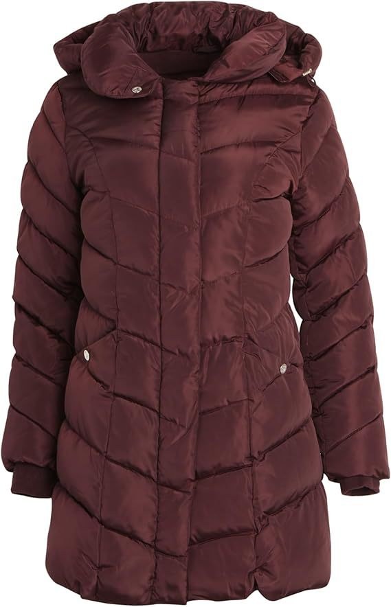 Katja Parka in Wine Red