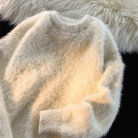 Katja Sweater with Crew Neck in Cream
