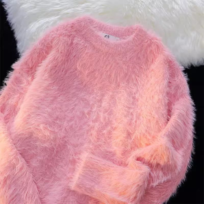 Katja Sweater with Crew Neck in Pink