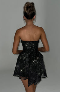 Sasha Mini Dress – Black Sparkle