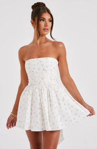 Sasha Mini Dress – Blush Floral Print