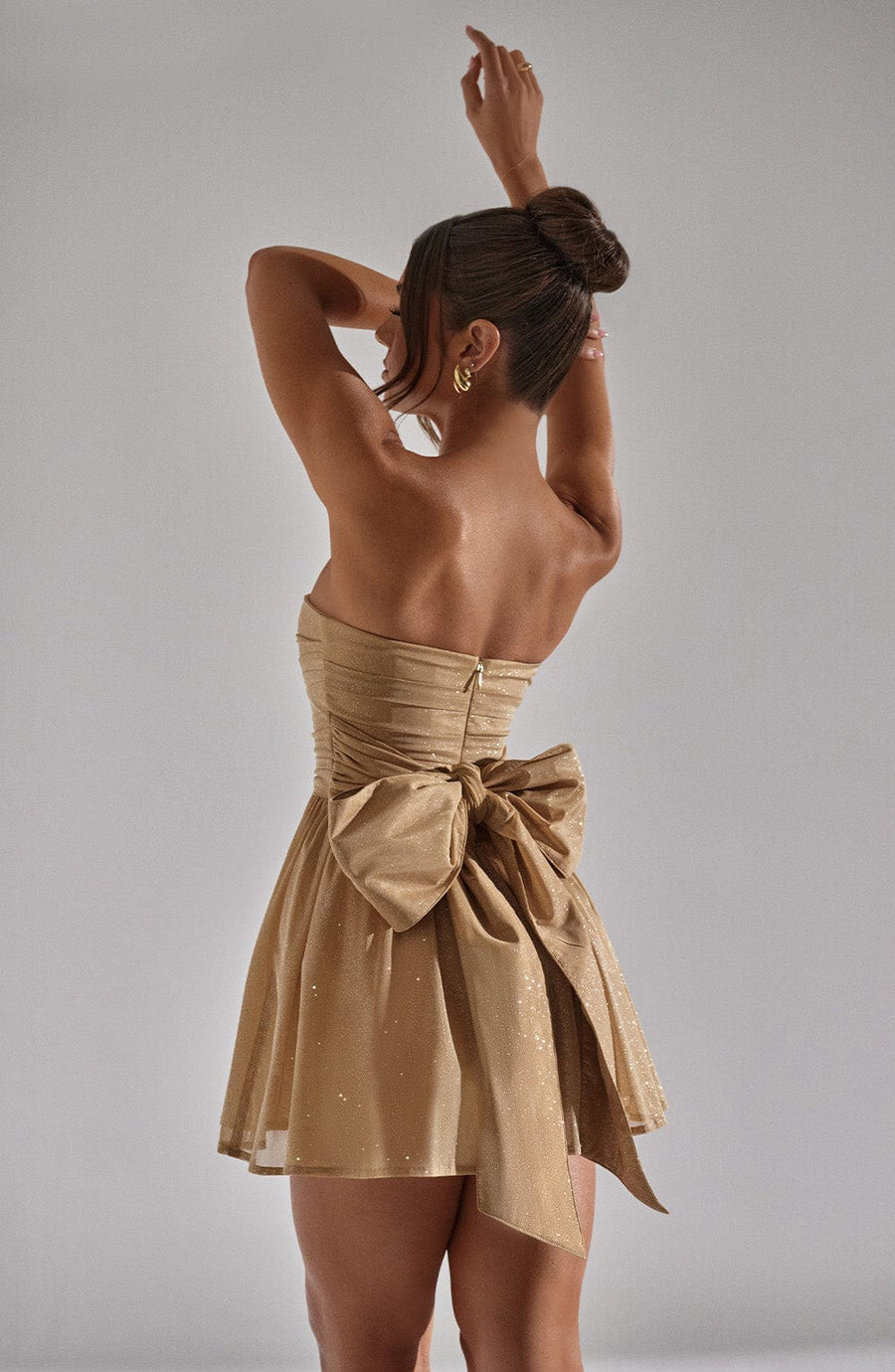 Sasha Mini Dress – Gold Sparkle