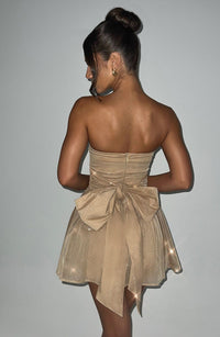 Sasha Mini Dress – Gold Sparkle