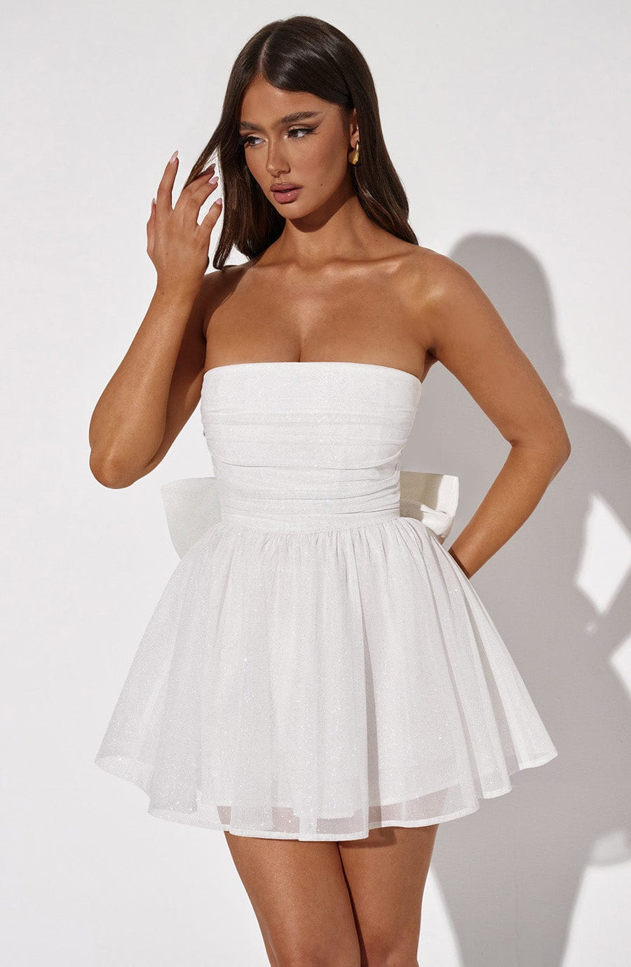 Sasha Mini Dress – Ivory Sparkle