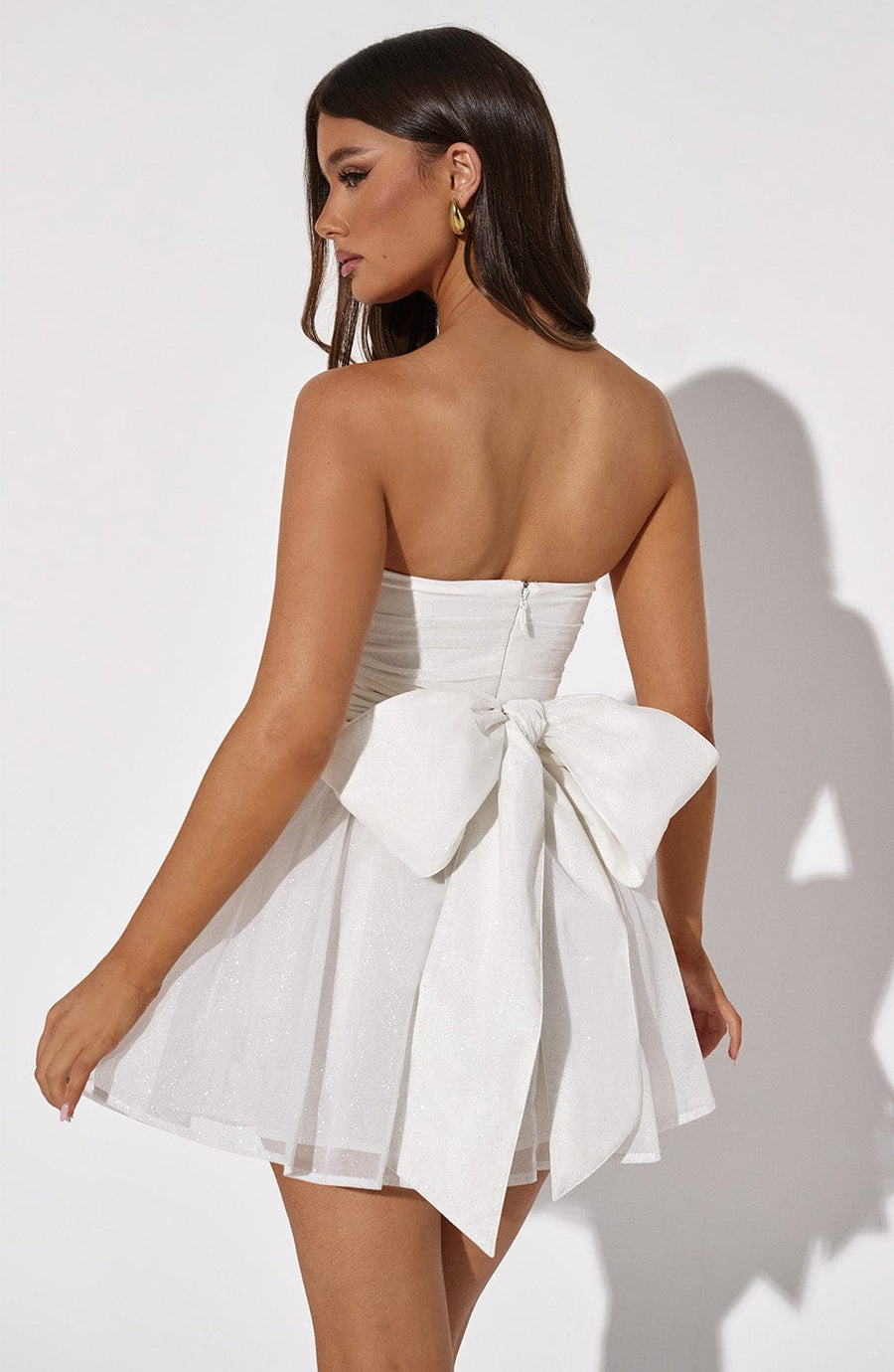 Sasha Mini Dress – Ivory Sparkle