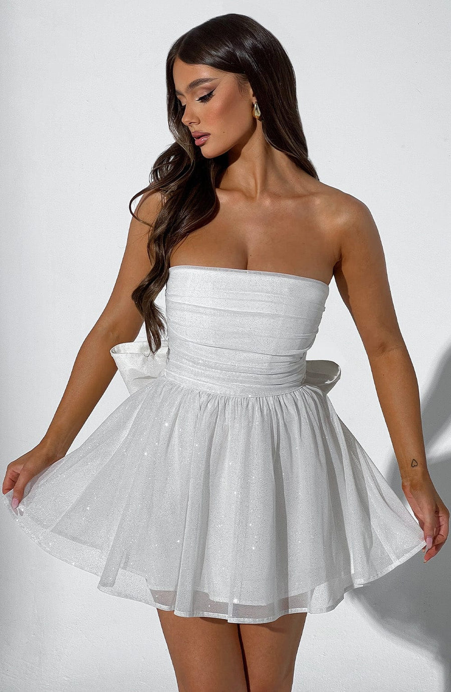 Sasha Mini Dress – Ivory Sparkle