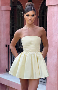 Sasha Mini Dress – Lemon