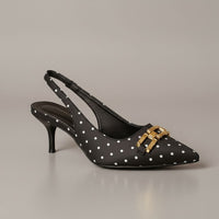 Katrina Slingback Kitten Heel in Charcoal