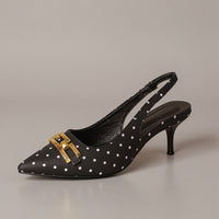 Katrina Slingback Kitten Heel in Charcoal