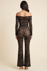 Katy Lace Off-Shoulder Jumpsuit