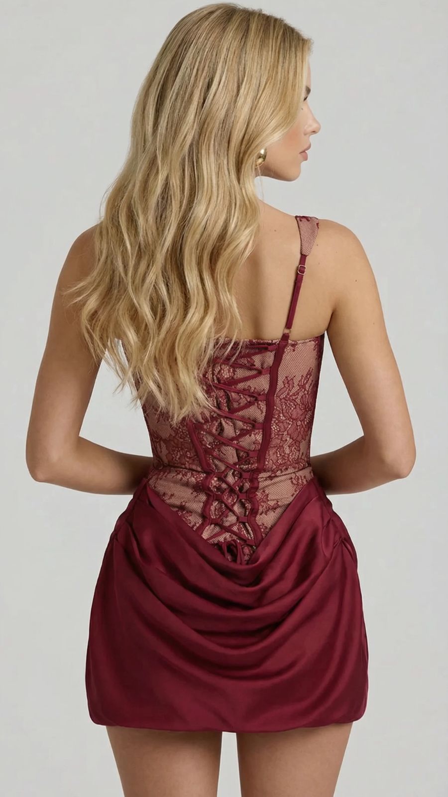 Isabelle Corset Mini Dress in Ivory