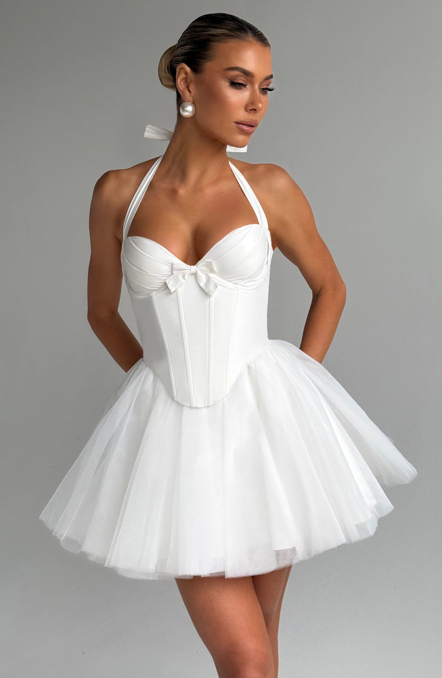 Natalie Mini Dress – Ivory