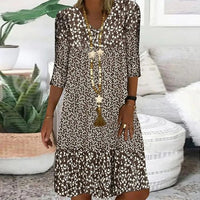 Keira Dress in Brown