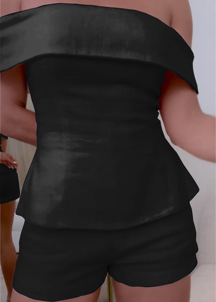 Kelley™ Elegant Two-piece Suit in Black
