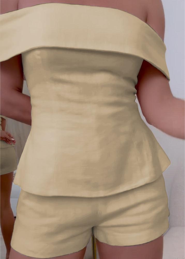 Kelley™ Elegant Two-piece Suit in Khaki