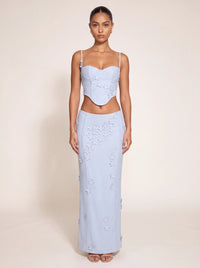 Kenna Maxi Skirt in Blue