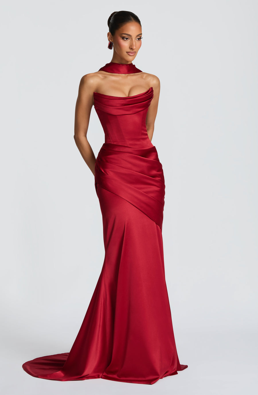 Mathilde Maxi Dress – Deep Red