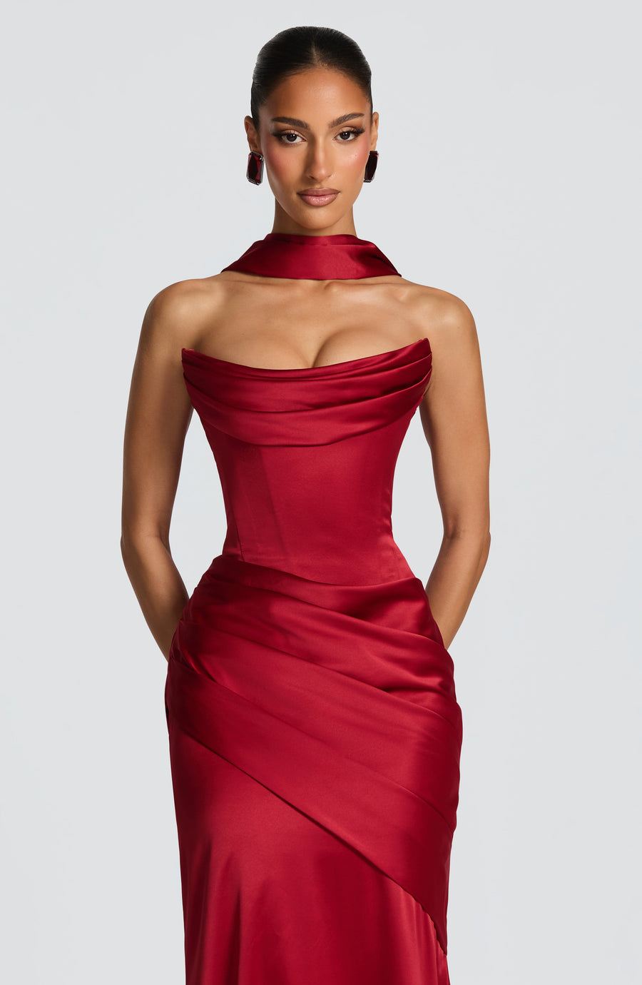 Mathilde Maxi Dress – Deep Red