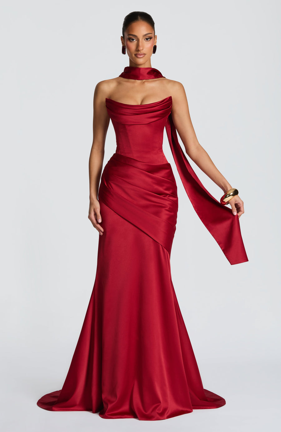 Mathilde Maxi Dress – Deep Red